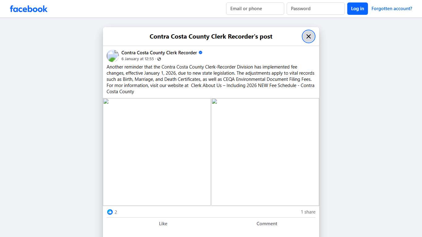 Another reminder that... - Contra Costa County Clerk Recorder Facebook