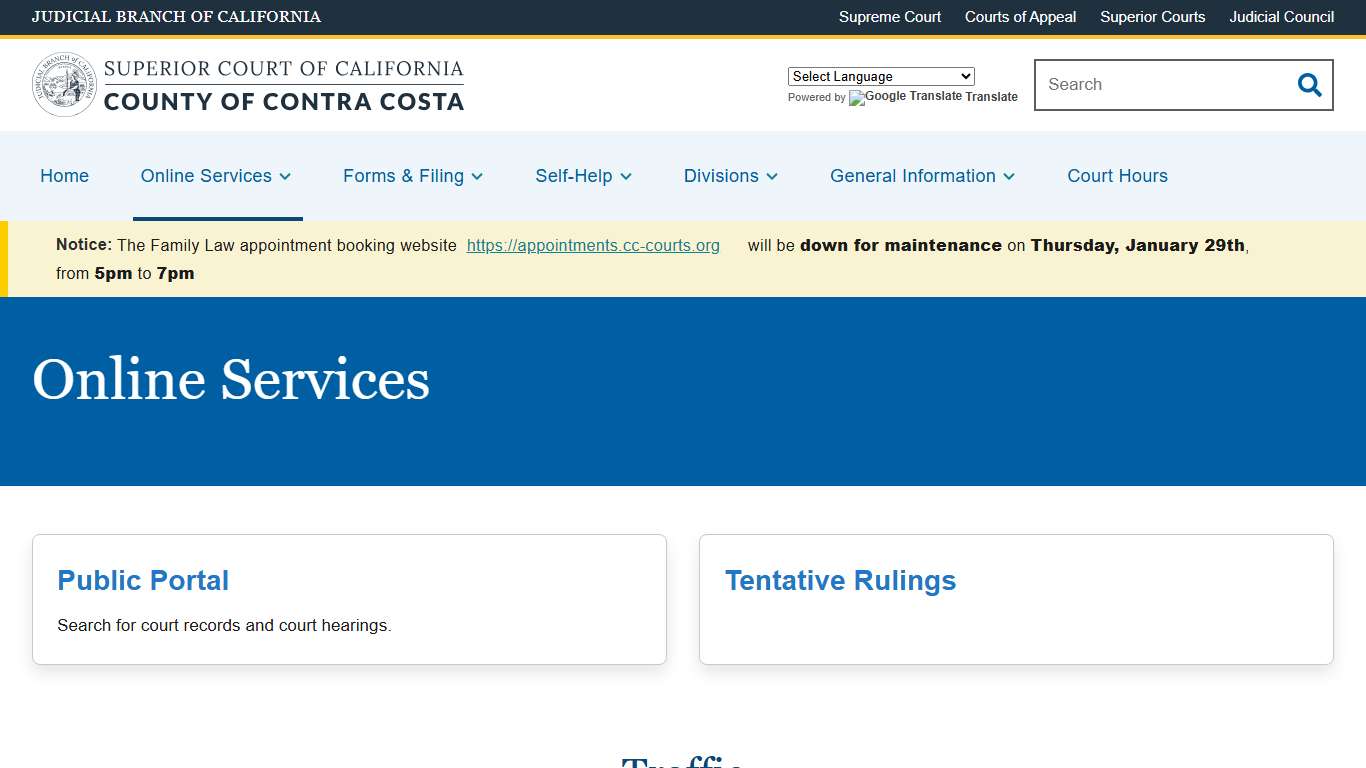 Online Services Superior Court of California County of Contra Costa